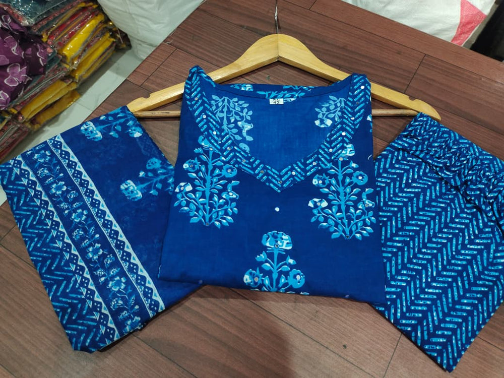 Neelika Handblock Kurta Set with Dupatta