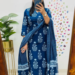 Neelika Handblock Kurta Set with Dupatta