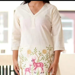 Mrigya Ivory Handcrafted Kurta Pant Set