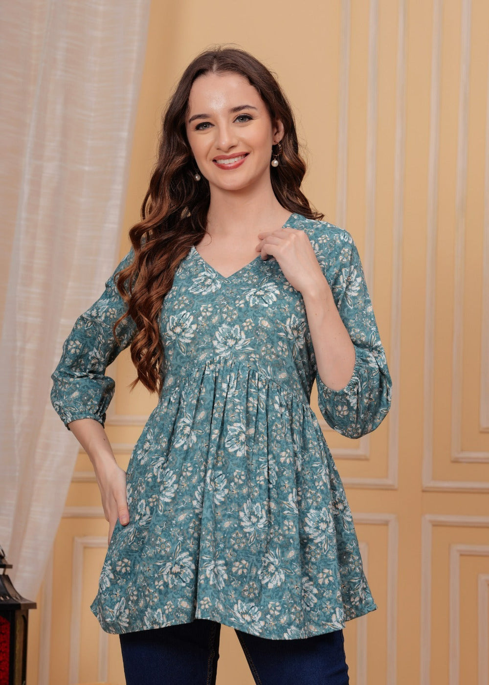 Cotton Floral Printed Top