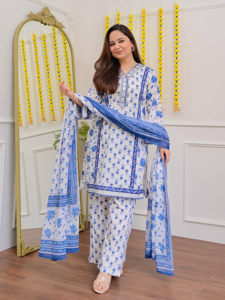 Neel Kamal Printed Kurta Set with Dupatta