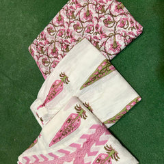 “Lavender Noor” Cotton Kurta Pant Dupatta Set