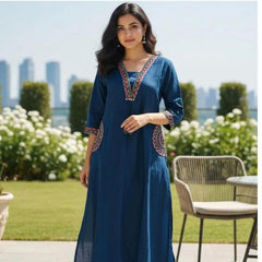 Abhivani Women's Straight Kurta with Pant Set