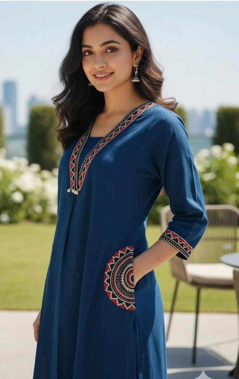 Abhivani Women's Straight Kurta with Pant Set