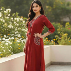 Abhivani Women's Straight Kurta with Pant Set