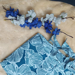 Meher Teal Bloom Midi Dress